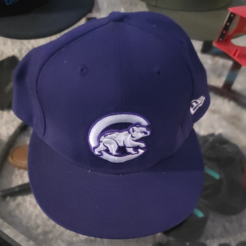 Purple Cubs Logo New Era Fitted Cap 7 5/8 (714)